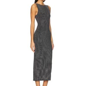 Good American Crystal High Neck Midi Dress - Black (Med)